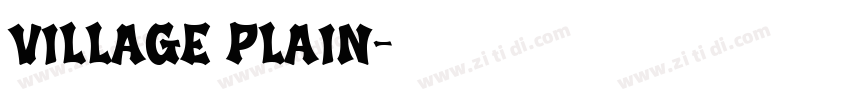 Village Plain字体转换